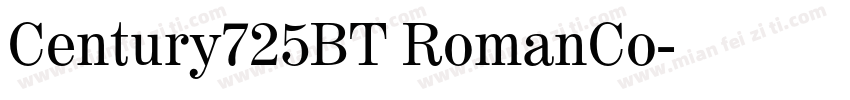 Century725BT RomanCo字体转换